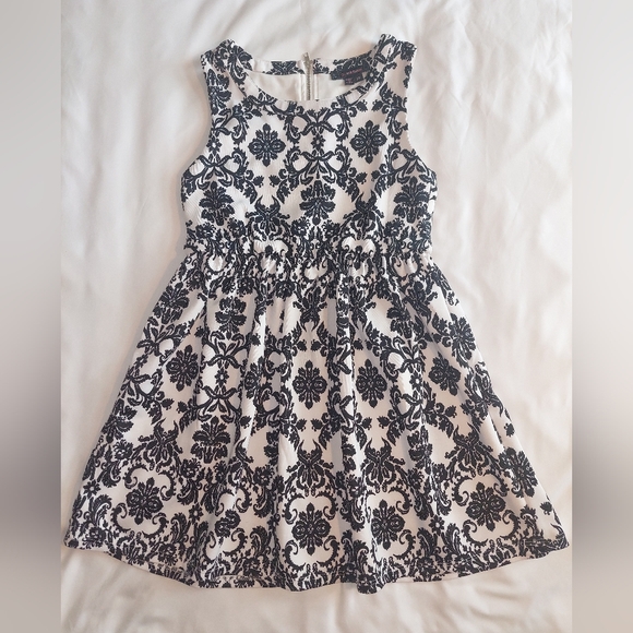My Michelle Black and White Formal Floral Kids Dress - Picture 1 of 5